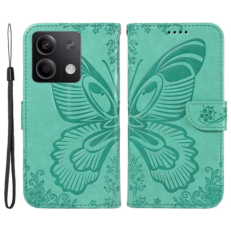 For Xiaomi Redmi Note 13 5G / Note 13 5G (China) Case Butterfly Leather Wallet Phone Cover