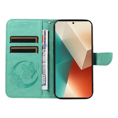 For Xiaomi Redmi Note 13 5G / Note 13 5G (China) Case Butterfly Leather Wallet Phone Cover