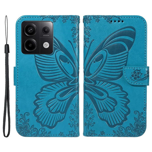 For Xiaomi Redmi Note 13 Pro 5G / Poco X6 5G Case PU Leather Wallet Swallowtail Butterfly Phone Cover