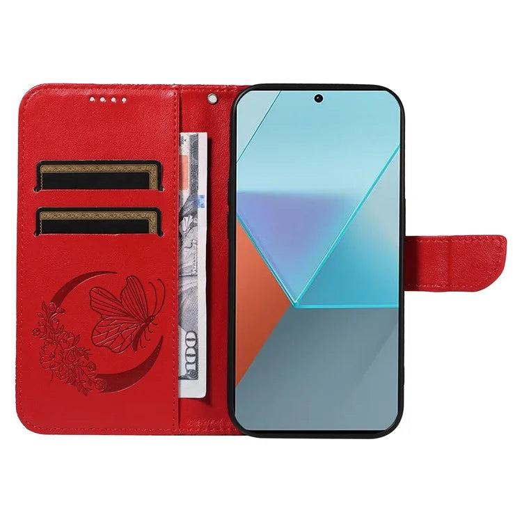 For Xiaomi Redmi Note 13 Pro 5G / Poco X6 5G Case PU Leather Wallet Swallowtail Butterfly Phone Cover