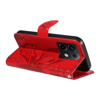 For Xiaomi Redmi Note 13 Pro 5G / Poco X6 5G Case PU Leather Wallet Swallowtail Butterfly Phone Cover