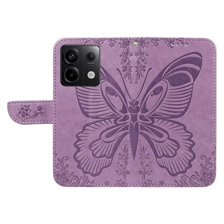 For Xiaomi Redmi Note 13 Pro 5G / Poco X6 5G Case PU Leather Wallet Swallowtail Butterfly Phone Cover
