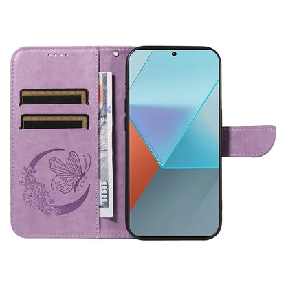 For Xiaomi Redmi Note 13 Pro 5G / Poco X6 5G Case PU Leather Wallet Swallowtail Butterfly Phone Cover