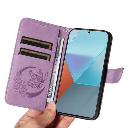 For Xiaomi Redmi Note 13 Pro 5G / Poco X6 5G Case PU Leather Wallet Swallowtail Butterfly Phone Cover