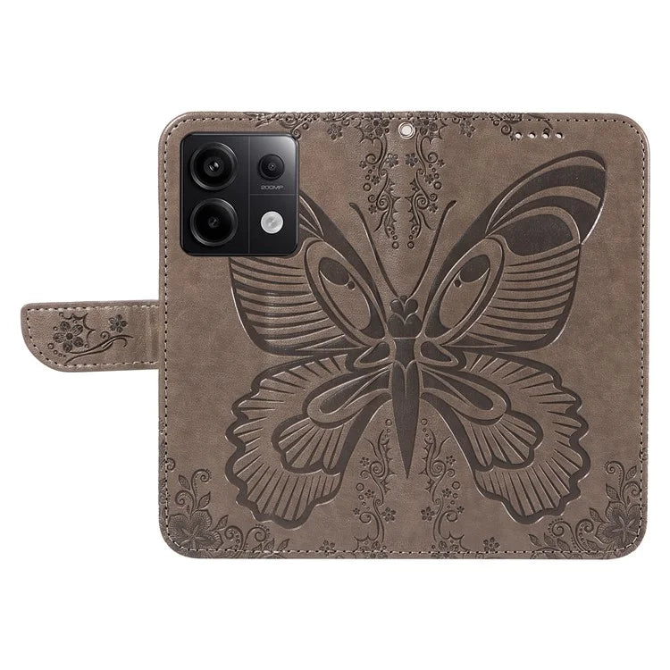 For Xiaomi Redmi Note 13 Pro 5G / Poco X6 5G Case PU Leather Wallet Swallowtail Butterfly Phone Cover