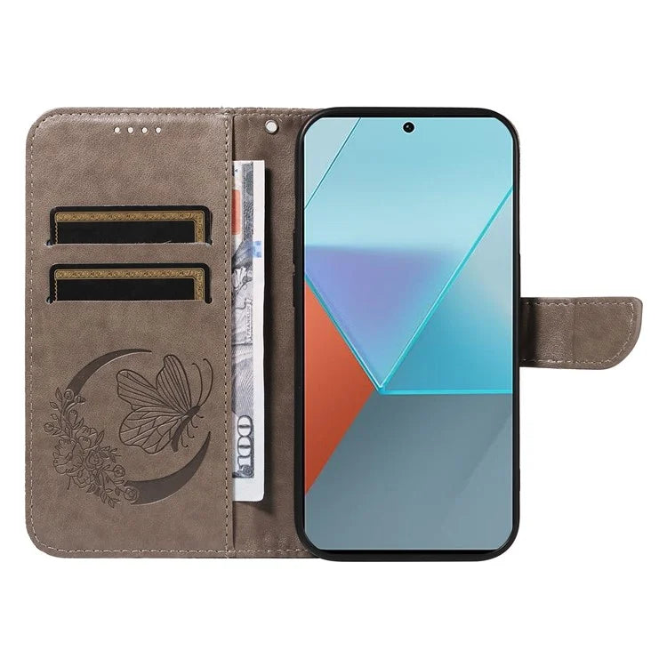 For Xiaomi Redmi Note 13 Pro 5G / Poco X6 5G Case PU Leather Wallet Swallowtail Butterfly Phone Cover