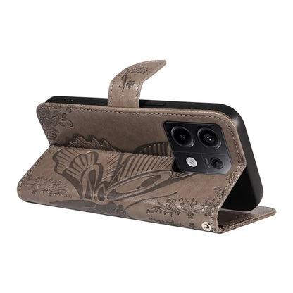 For Xiaomi Redmi Note 13 Pro 5G / Poco X6 5G Case PU Leather Wallet Swallowtail Butterfly Phone Cover