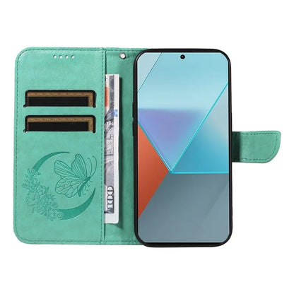 For Xiaomi Redmi Note 13 Pro 5G / Poco X6 5G Case PU Leather Wallet Swallowtail Butterfly Phone Cover