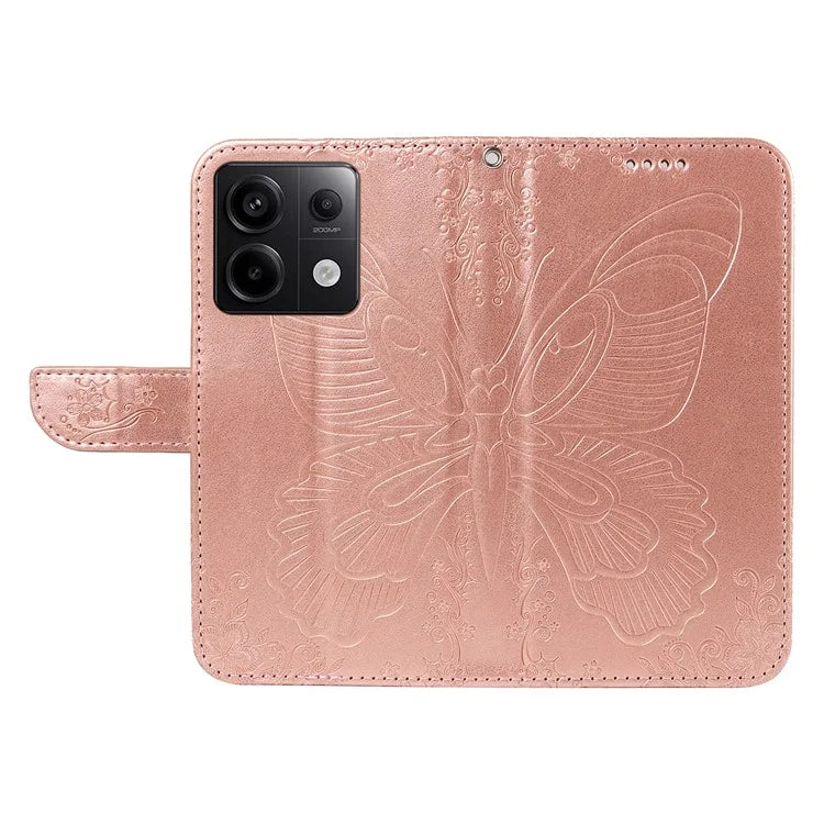 For Xiaomi Redmi Note 13 Pro 5G / Poco X6 5G Case PU Leather Wallet Swallowtail Butterfly Phone Cover