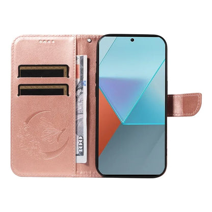 For Xiaomi Redmi Note 13 Pro 5G / Poco X6 5G Case PU Leather Wallet Swallowtail Butterfly Phone Cover