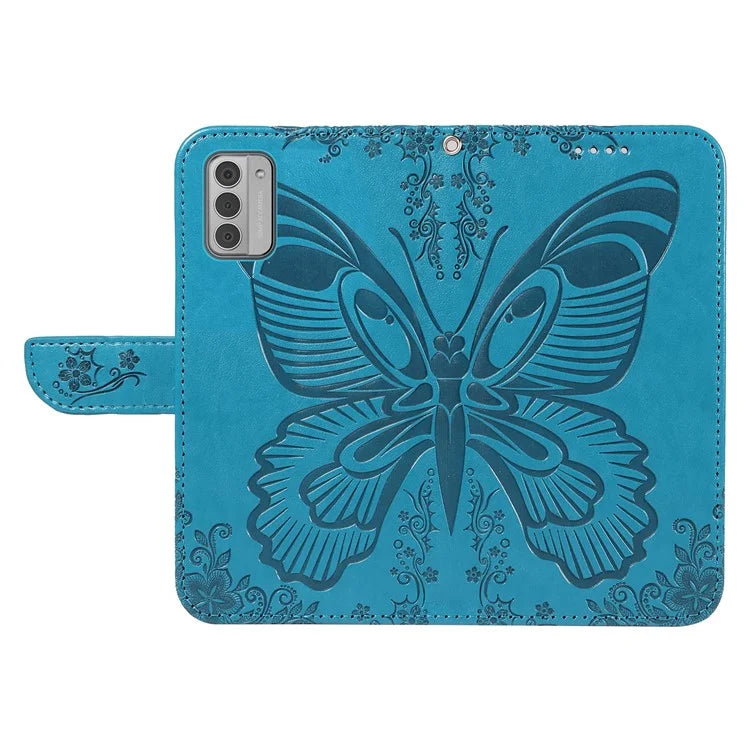For Nokia G42 Case Butterfly Pattern PU Leather Phone Cover with Strap