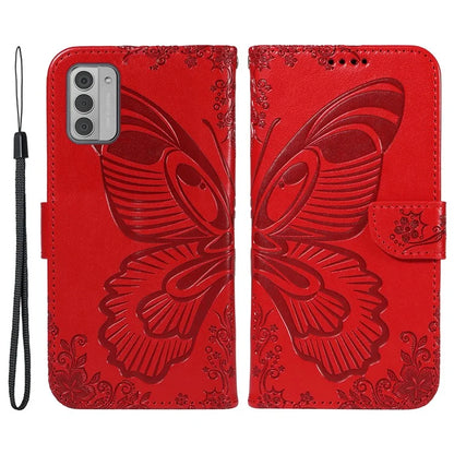 For Nokia G42 Case Butterfly Pattern PU Leather Phone Cover with Strap