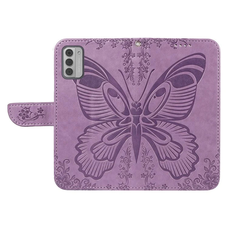 For Nokia G42 Case Butterfly Pattern PU Leather Phone Cover with Strap