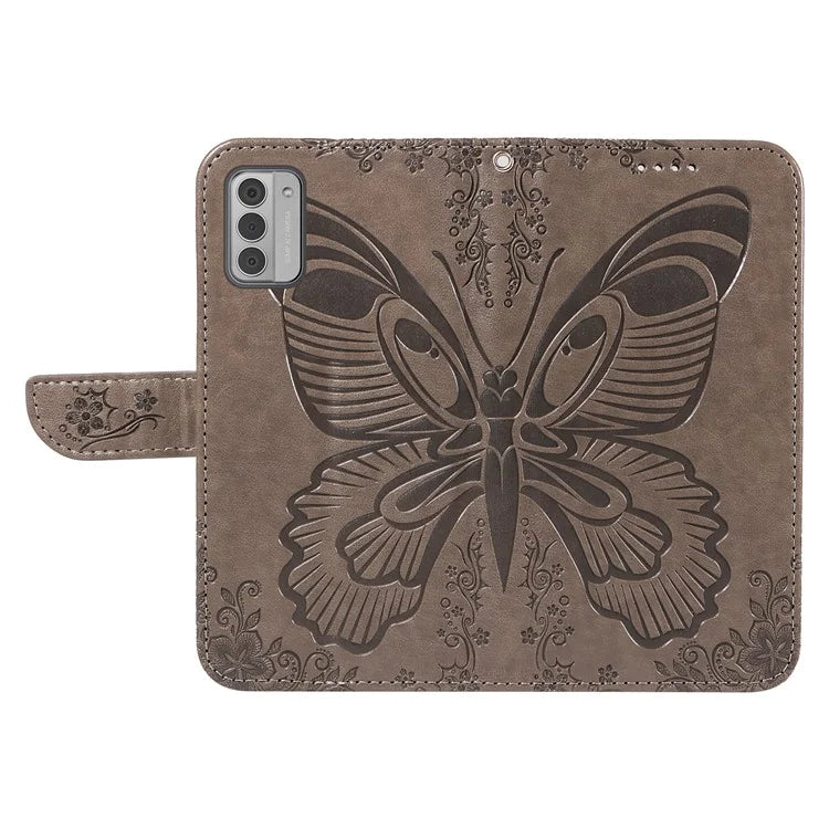 For Nokia G42 Case Butterfly Pattern PU Leather Phone Cover with Strap