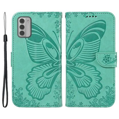For Nokia G42 Case Butterfly Pattern PU Leather Phone Cover with Strap