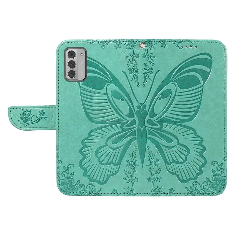 For Nokia G42 Case Butterfly Pattern PU Leather Phone Cover with Strap