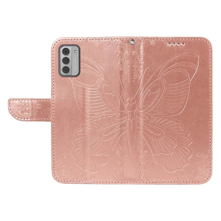 For Nokia G42 Case Butterfly Pattern PU Leather Phone Cover with Strap