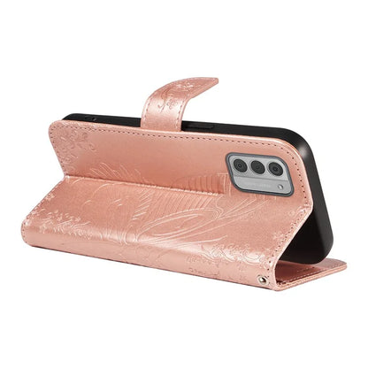 For Nokia G42 Case Butterfly Pattern PU Leather Phone Cover with Strap