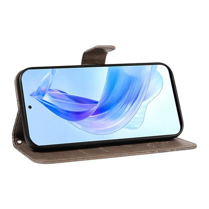 For Honor 90 Lite 5G / X50i 5G Wallet Case Butterfly Imprint Shockproof Leather Phone Shell
