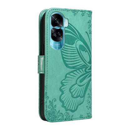 For Honor 90 Lite 5G / X50i 5G Wallet Case Butterfly Imprint Shockproof Leather Phone Shell