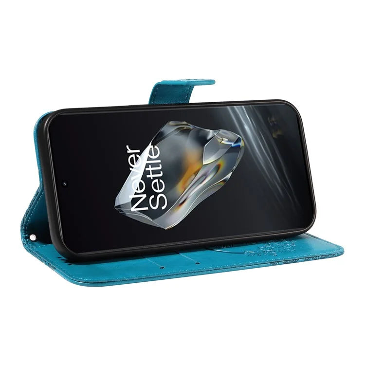 For OnePlus 12 5G Case Butterfly Imprint Leather Wallet Phone Cover with Strap