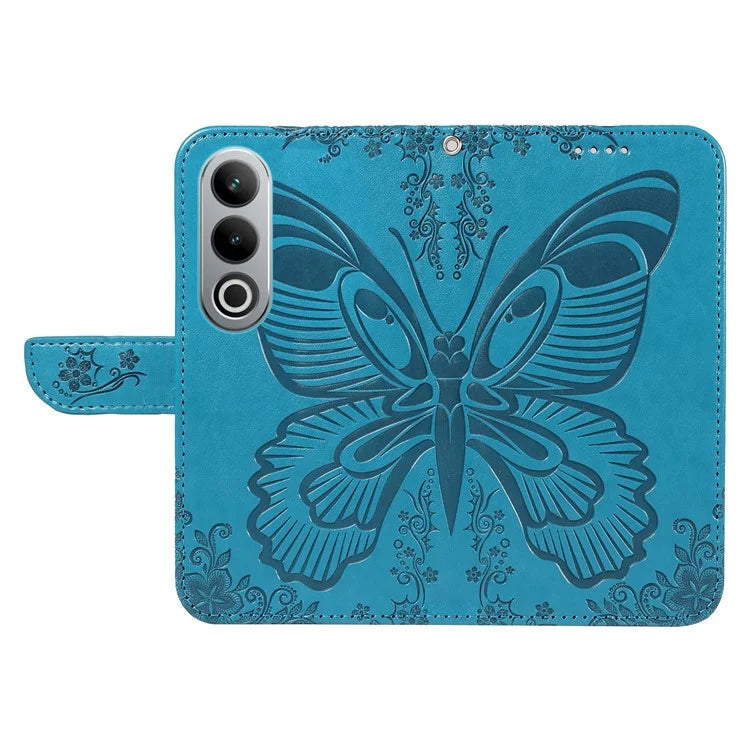 For OnePlus Ace 3V 5G Case Leather Wallet Flip Stand Butterfly Pattern Phone Cover