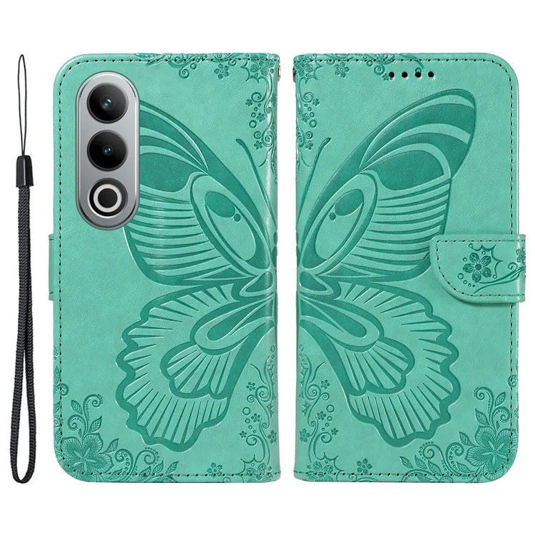 For OnePlus Ace 3V 5G Case Leather Wallet Flip Stand Butterfly Pattern Phone Cover