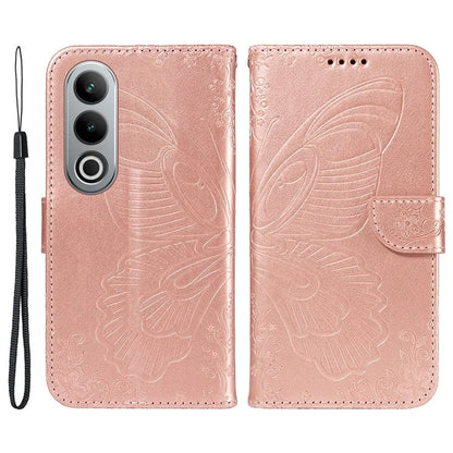 For OnePlus Ace 3V 5G Case Leather Wallet Flip Stand Butterfly Pattern Phone Cover