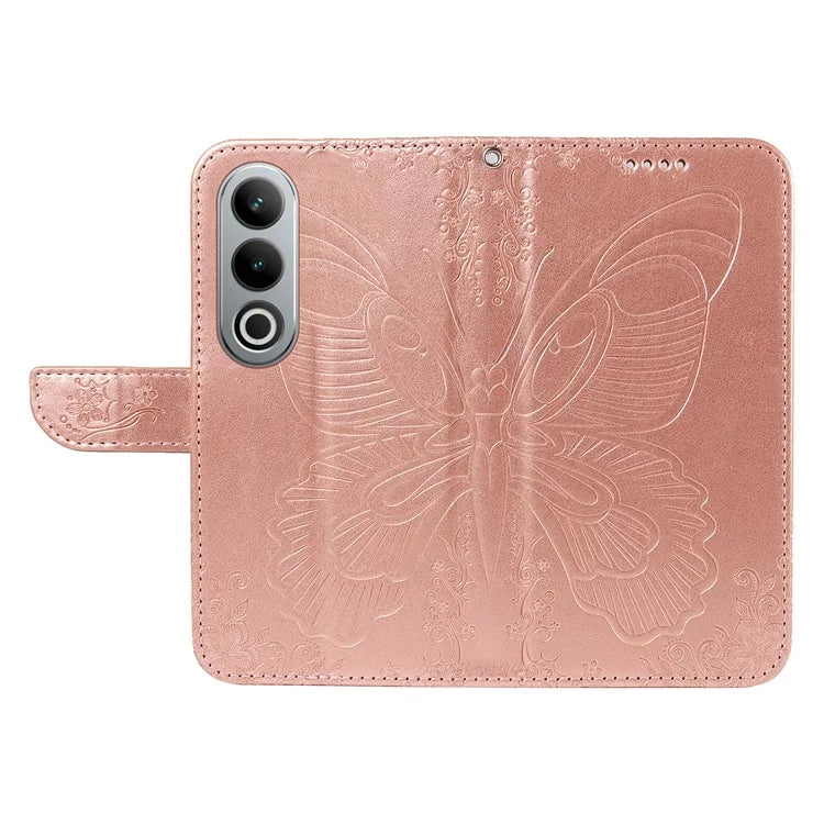 For OnePlus Ace 3V 5G Case Leather Wallet Flip Stand Butterfly Pattern Phone Cover
