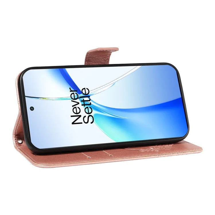 For OnePlus Ace 3V 5G Case Leather Wallet Flip Stand Butterfly Pattern Phone Cover