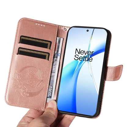 For OnePlus Ace 3V 5G Case Leather Wallet Flip Stand Butterfly Pattern Phone Cover