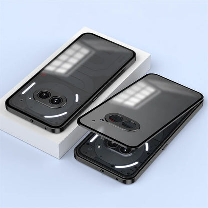 For Nothing Phone (2a) Case Pop-Up Snap Lock Anti-Drop Aluminium Alloy+PC Matte Phone Cover