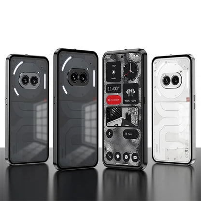 For Nothing Phone (2a) Case Pop-Up Snap Lock Anti-Drop Aluminium Alloy+PC Matte Phone Cover