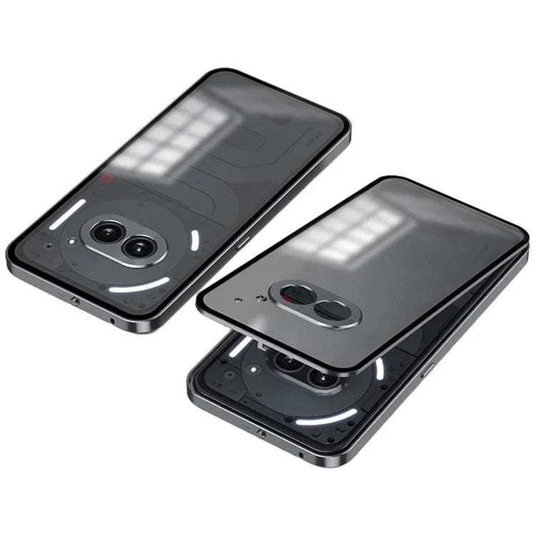 For Nothing Phone (2a) Case Pop-Up Snap Lock Anti-Drop Aluminium Alloy+PC Matte Phone Cover