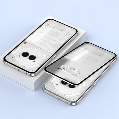 For Nothing Phone (2a) Case Pop-Up Snap Lock Anti-Drop Aluminium Alloy+PC Matte Phone Cover
