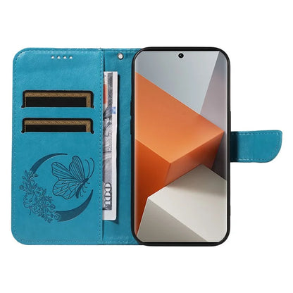 For Xiaomi Redmi Note 13 Pro+ 5G Case Butterfly Pattern PU Leather Folio Flip Phone Cover