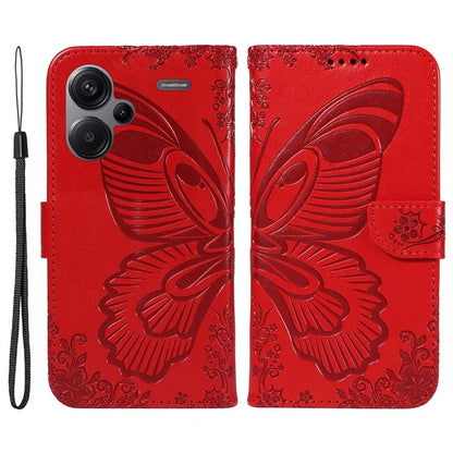 For Xiaomi Redmi Note 13 Pro+ 5G Case Butterfly Pattern PU Leather Folio Flip Phone Cover