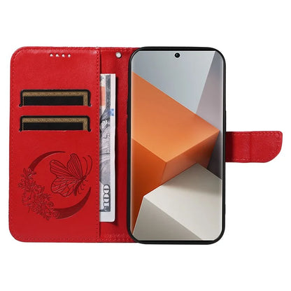 For Xiaomi Redmi Note 13 Pro+ 5G Case Butterfly Pattern PU Leather Folio Flip Phone Cover