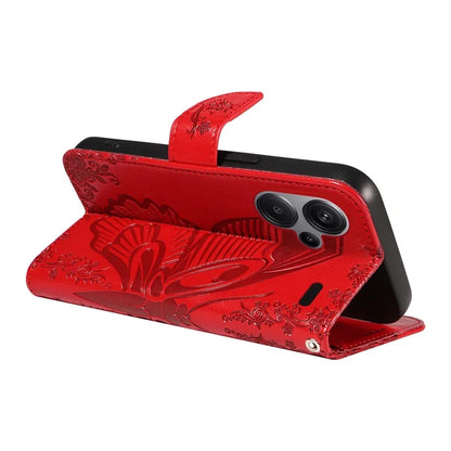 For Xiaomi Redmi Note 13 Pro+ 5G Case Butterfly Pattern PU Leather Folio Flip Phone Cover