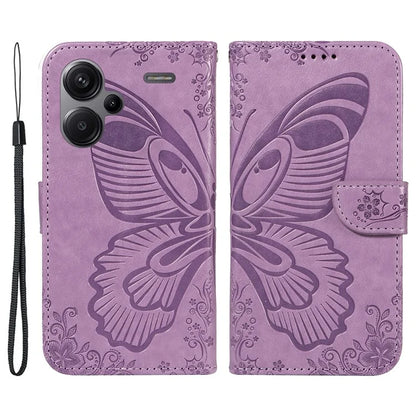 For Xiaomi Redmi Note 13 Pro+ 5G Case Butterfly Pattern PU Leather Folio Flip Phone Cover