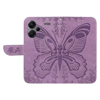 For Xiaomi Redmi Note 13 Pro+ 5G Case Butterfly Pattern PU Leather Folio Flip Phone Cover