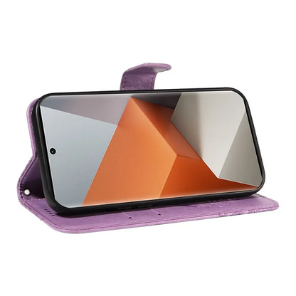 For Xiaomi Redmi Note 13 Pro+ 5G Case Butterfly Pattern PU Leather Folio Flip Phone Cover
