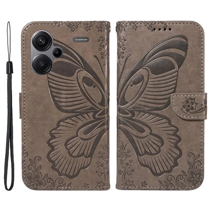 For Xiaomi Redmi Note 13 Pro+ 5G Case Butterfly Pattern PU Leather Folio Flip Phone Cover