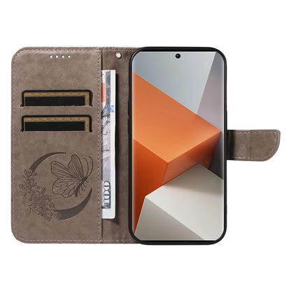 For Xiaomi Redmi Note 13 Pro+ 5G Case Butterfly Pattern PU Leather Folio Flip Phone Cover