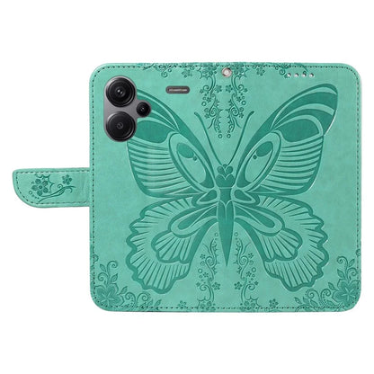 For Xiaomi Redmi Note 13 Pro+ 5G Case Butterfly Pattern PU Leather Folio Flip Phone Cover