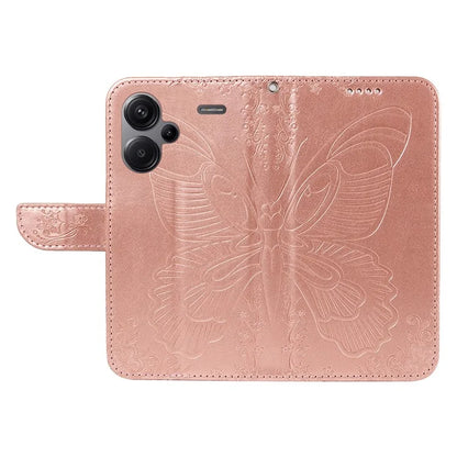 For Xiaomi Redmi Note 13 Pro+ 5G Case Butterfly Pattern PU Leather Folio Flip Phone Cover
