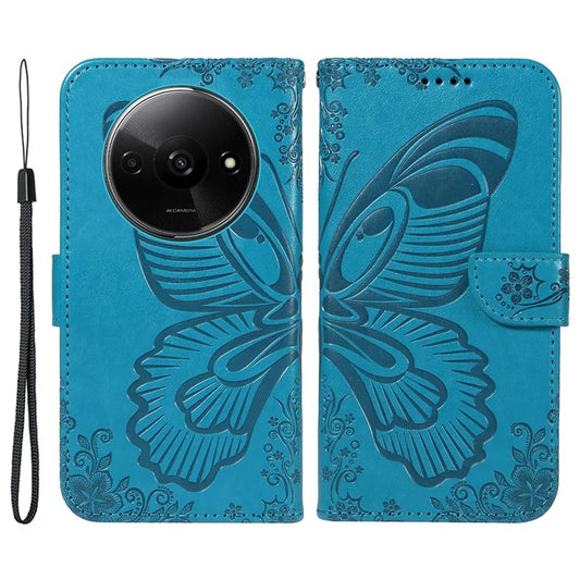 For Xiaomi Redmi A3 / Poco C61 4G Case Swallowtail Butterfly Flip PU Leather Phone Cover