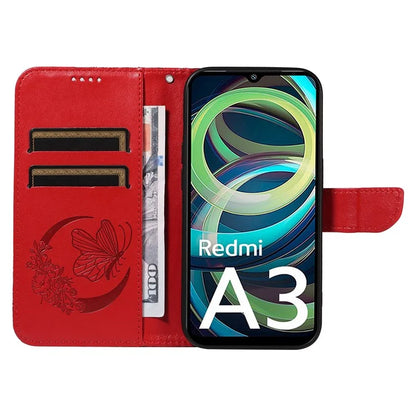 For Xiaomi Redmi A3 / Poco C61 4G Case Swallowtail Butterfly Flip PU Leather Phone Cover