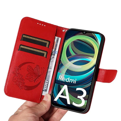 For Xiaomi Redmi A3 / Poco C61 4G Case Swallowtail Butterfly Flip PU Leather Phone Cover