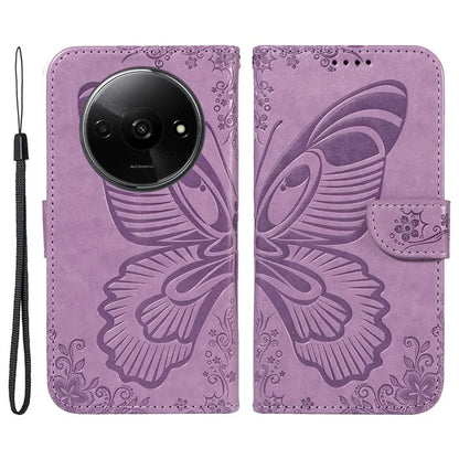 For Xiaomi Redmi A3 / Poco C61 4G Case Swallowtail Butterfly Flip PU Leather Phone Cover